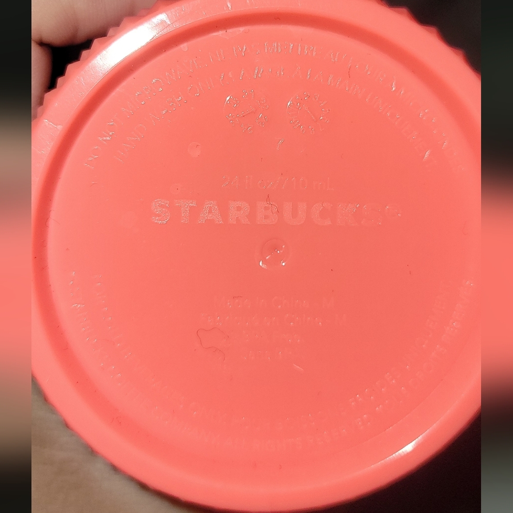 Coral Studded Starbucks Cup - Picture 3 of 4